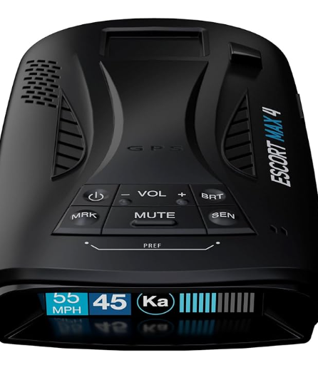 Escort MAX 4 Radar Detector – 2X The Filtering Accuracy, AutoLearn Intelligence, Advanced Detection Range, Built-in GPS and Bluetooth Connectivity, Apple CarPlay and Android Auto Compatible
